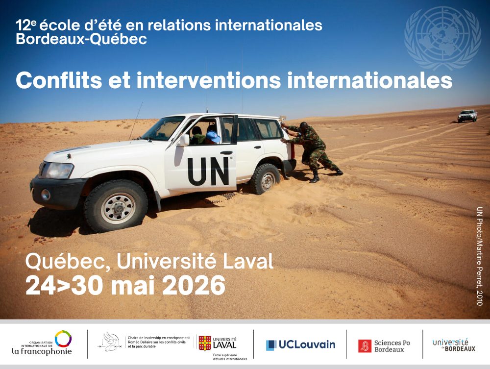 École d'été en Relations internationales : conflits et interventions internationales>